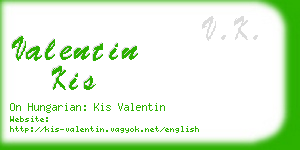 valentin kis business card